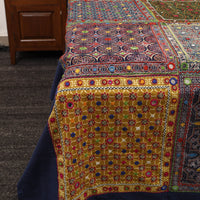 Multicolor - Ajrakh Print Patchwork Double Tagai Kantha Bed Cover 65