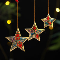 Star - Kashmir Handpainted Christmas Decor Ornament 24