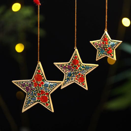 Star - Kashmir Handpainted Christmas Decor Ornament 24