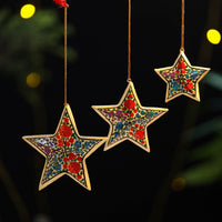 Star - Kashmir Handpainted Christmas Decor Ornament 24