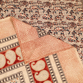 Pedana Hand Block Kalamkari Print Single Bedsheet (90 x 60 in) 13
