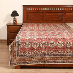 Pedana Hand Block Kalamkari Print Single Bedsheet (90 x 60 in) 14