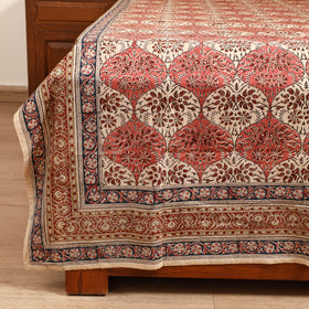 Pedana Hand Block Kalamkari Print Single Bedsheet (90 x 60 in) 14