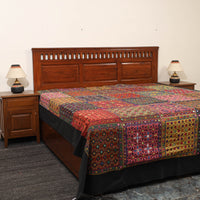 Multicolor - Ajrakh Print Patchwork Double Tagai Kantha Bed Cover 67