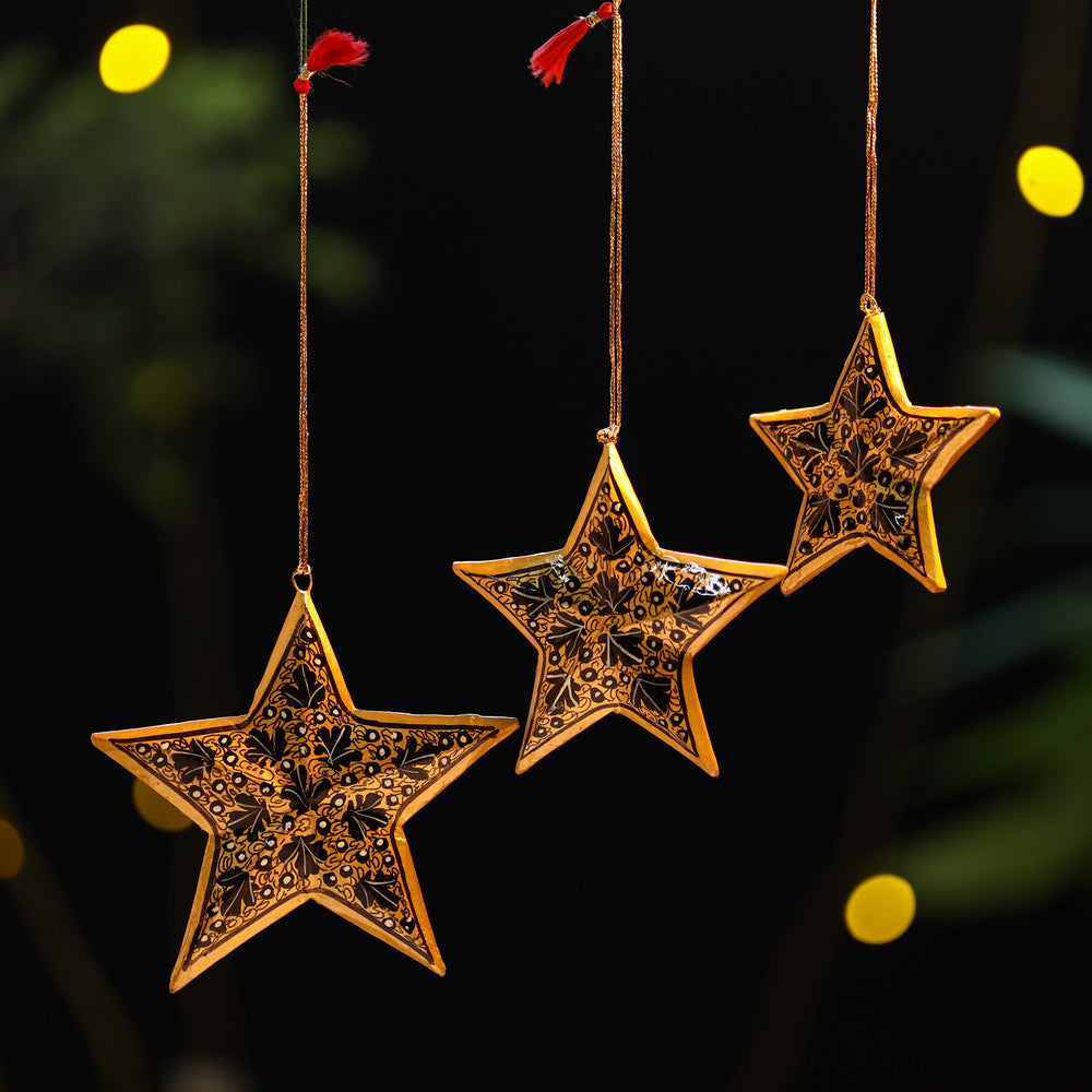 Star - Kashmir Handpainted Christmas Decor Ornament 25