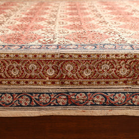 Pedana Hand Block Kalamkari Print Single Bedsheet (90 x 60 in) 14