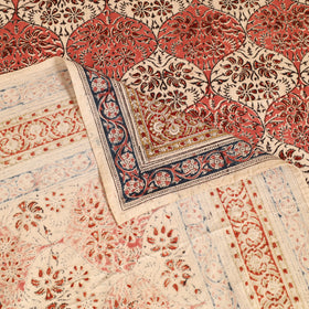 Pedana Hand Block Kalamkari Print Single Bedsheet (90 x 60 in) 14