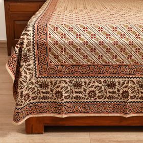 Pedana Hand Block Kalamkari Print Single Bedsheet (90 x 60 in) 15
