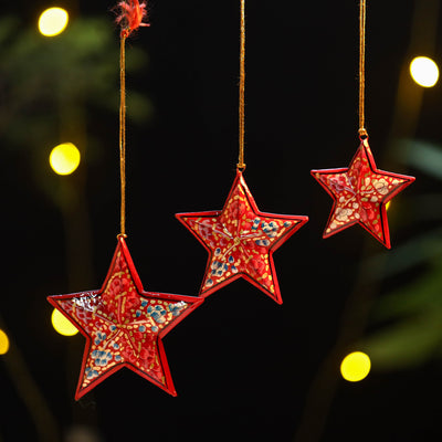 Star - Kashmir Handpainted Christmas Decor Ornament 26