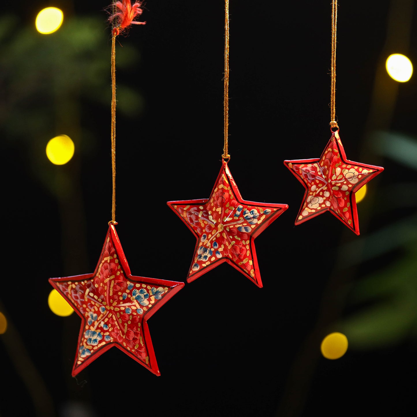 Star - Kashmir Handpainted Christmas Decor Ornament 26