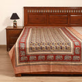 Pedana Hand Block Kalamkari Print Single Bedsheet (90 x 60 in) 16