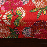 Red - Jaipur Print Single Tagai Kantha Bed Cover 68