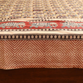 Pedana Hand Block Kalamkari Print Single Bedsheet (90 x 60 in) 16