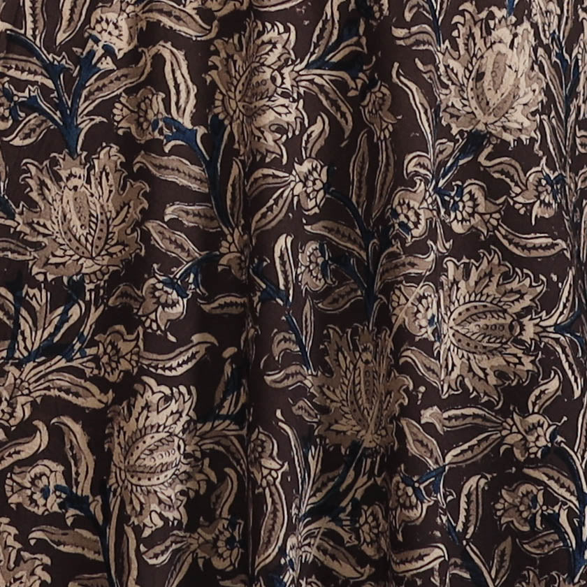 Pedana Kalamkari Hand Block Print Natural Dyed Cotton Fabric 03