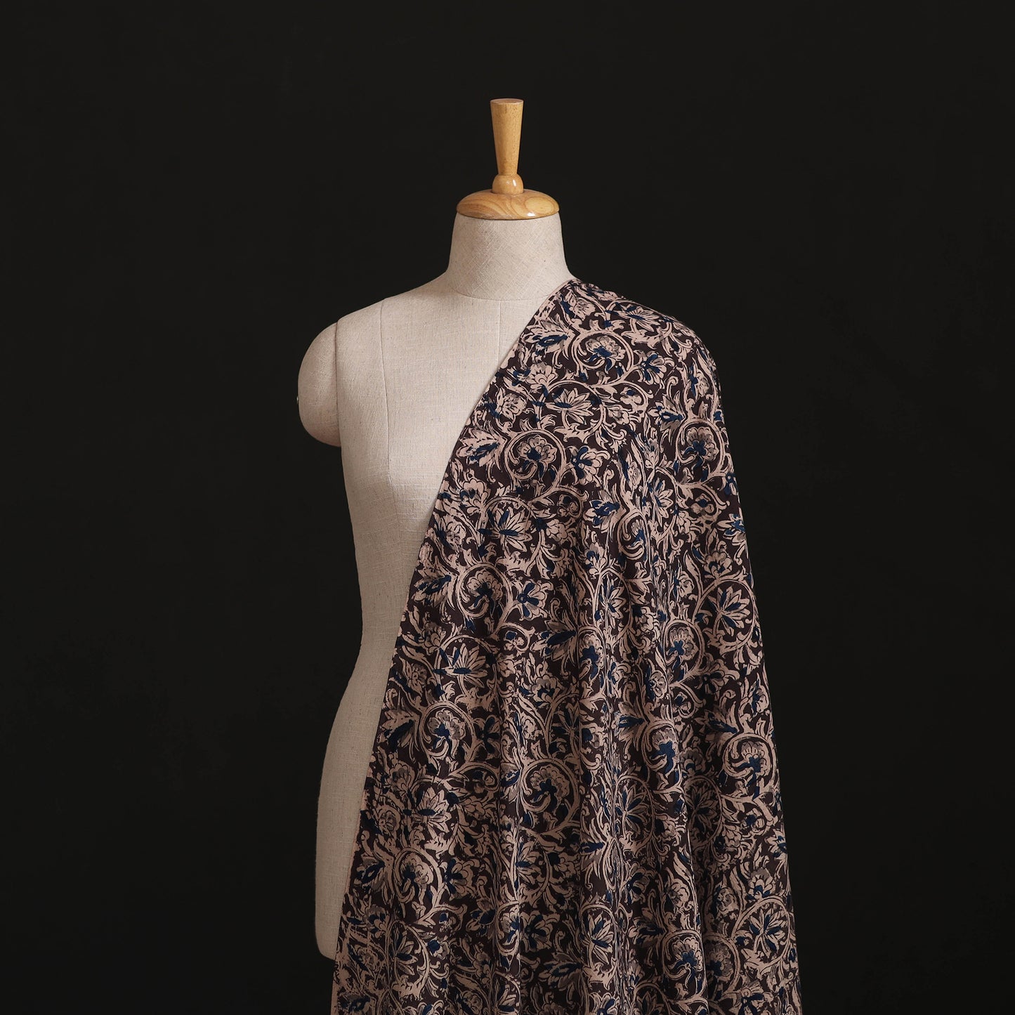 Pedana Kalamkari Hand Block Print Natural Dyed Cotton Fabric 05