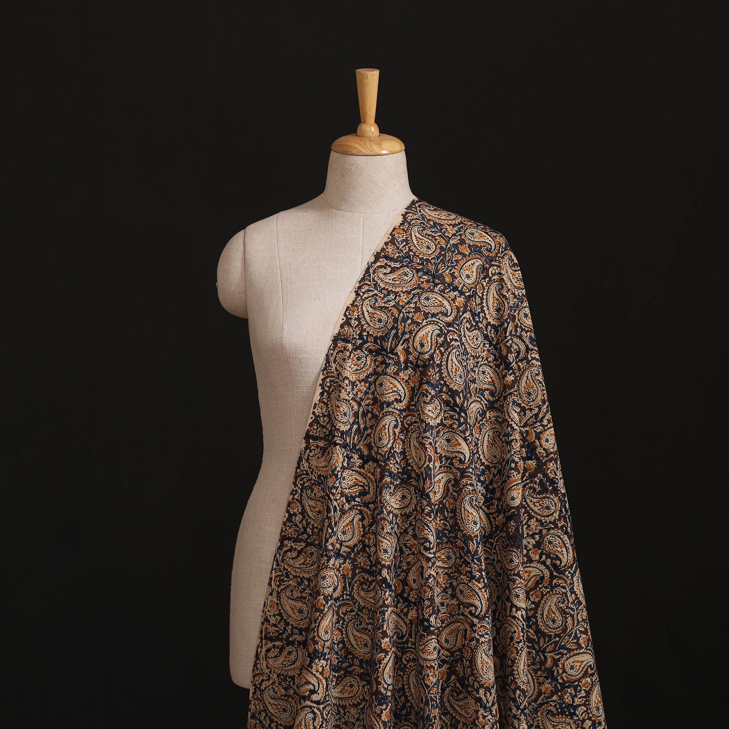 Pedana Kalamkari Hand Block Print Natural Dyed Cotton Fabric 11