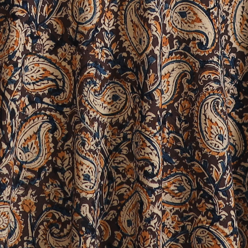 Pedana Kalamkari Hand Block Print Natural Dyed Cotton Fabric 11