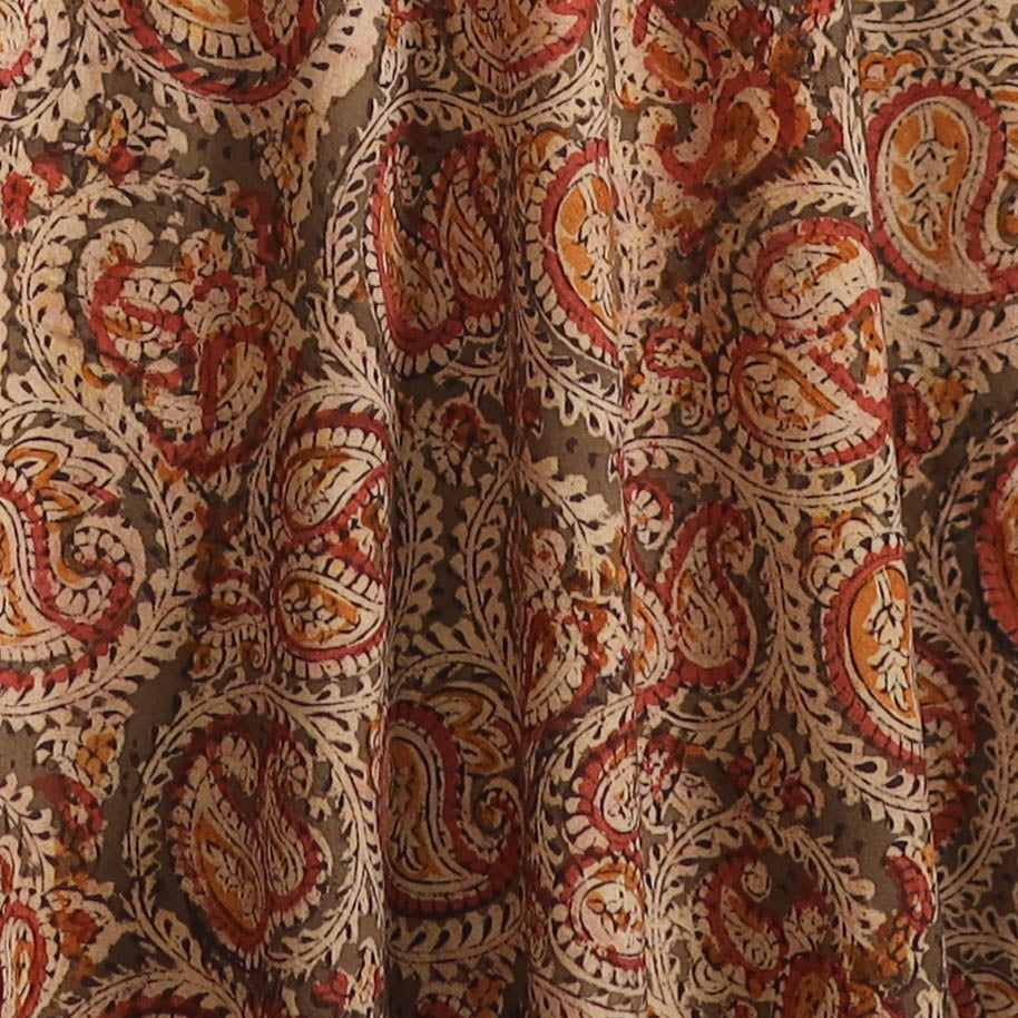 Pedana Kalamkari Hand Block Print Natural Dyed Cotton Fabric 12