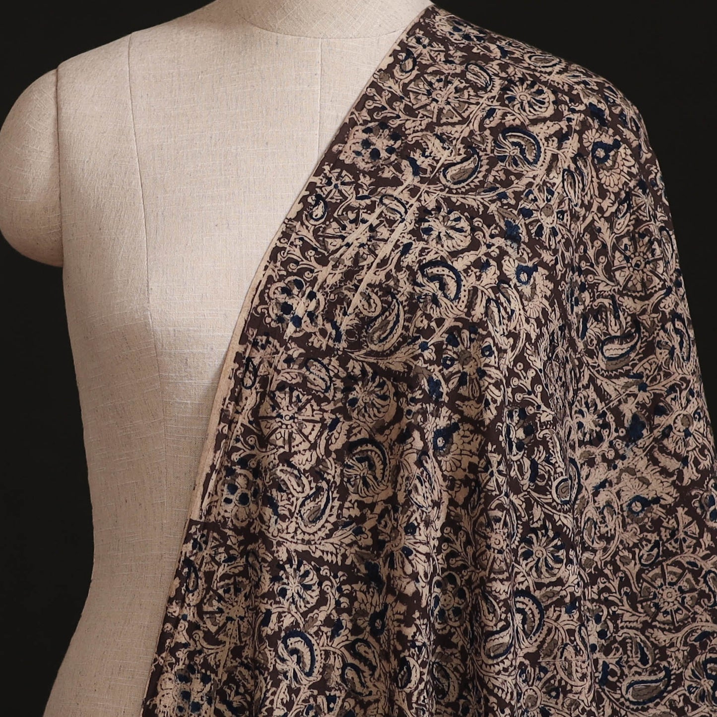 Pedana Kalamkari Hand Block Print Natural Dyed Cotton Fabric 14