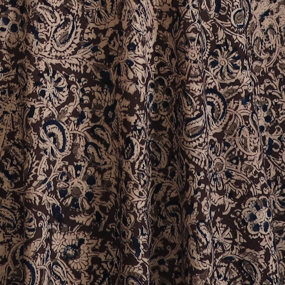 Pedana Kalamkari Hand Block Print Natural Dyed Cotton Fabric 14