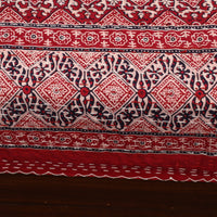 Red - Ajrakh Print Single Tagai Kantha Bed Cover 79