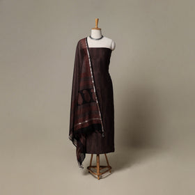 Bagh Hand Block Print Natural Dyed Chanderi Silk 3pc Unstitched Dress Material Suit Set 93