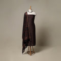 Bagh Hand Block Print Natural Dyed Chanderi Silk 3pc Unstitched Dress Material Suit Set 94