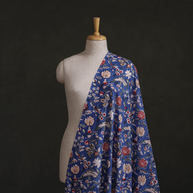 Blue - Sanganeri Hand Block Print Cotton Fabric 02
