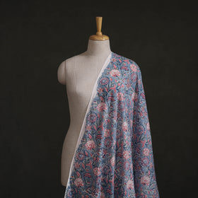 Blue - Sanganeri Hand Block Print Cotton Fabric 09