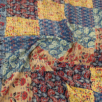 Ajrakh Print Tagai Kantha Bed Cover