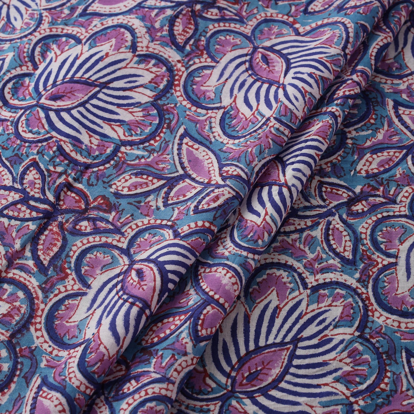 Sanganeri Hand Block Print Cotton Fabric 11