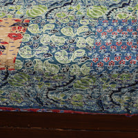 Multicolor - Ajrakh Print Patchwork Single Tagai Kantha Bed Cover 90