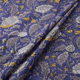 Purple - Sanganeri Hand Block Print Cotton Fabric 10