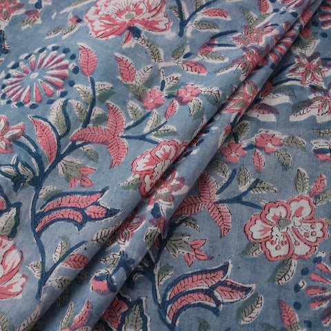 Sanganeri Hand Block Print Cotton Fabric 09