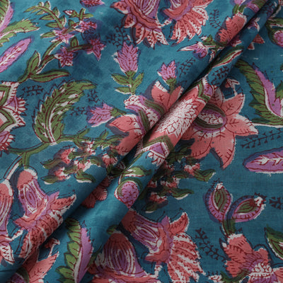 Sanganeri Hand Block Print Cotton Fabric 08