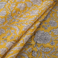 Yellow - Sanganeri Hand Block Print Cotton Fabric 05