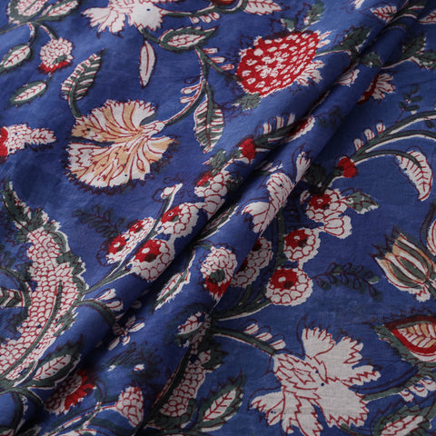 Sanganeri Hand Block Print Cotton Fabric 02