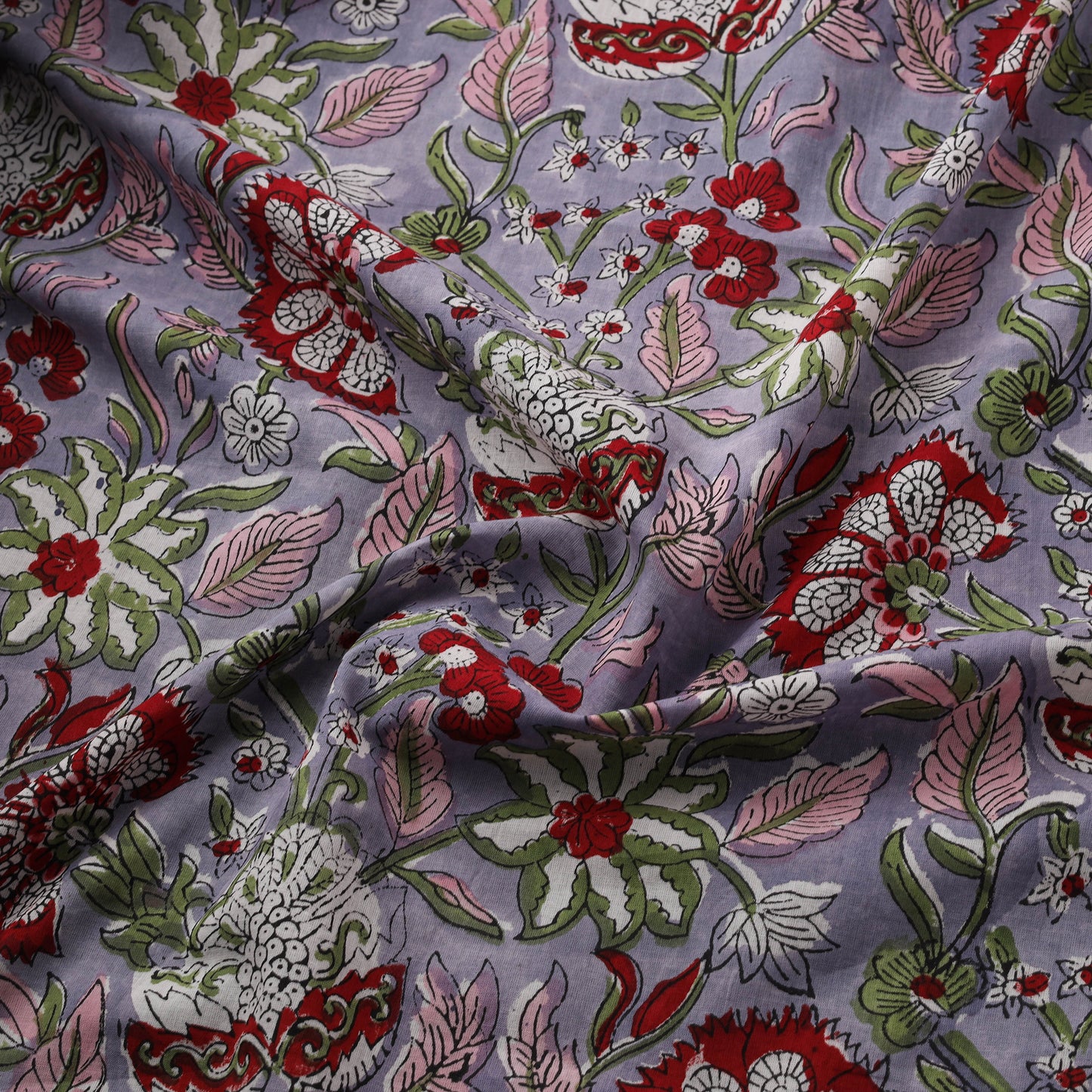 Sanganeri Hand Block Print Cotton Fabric 01