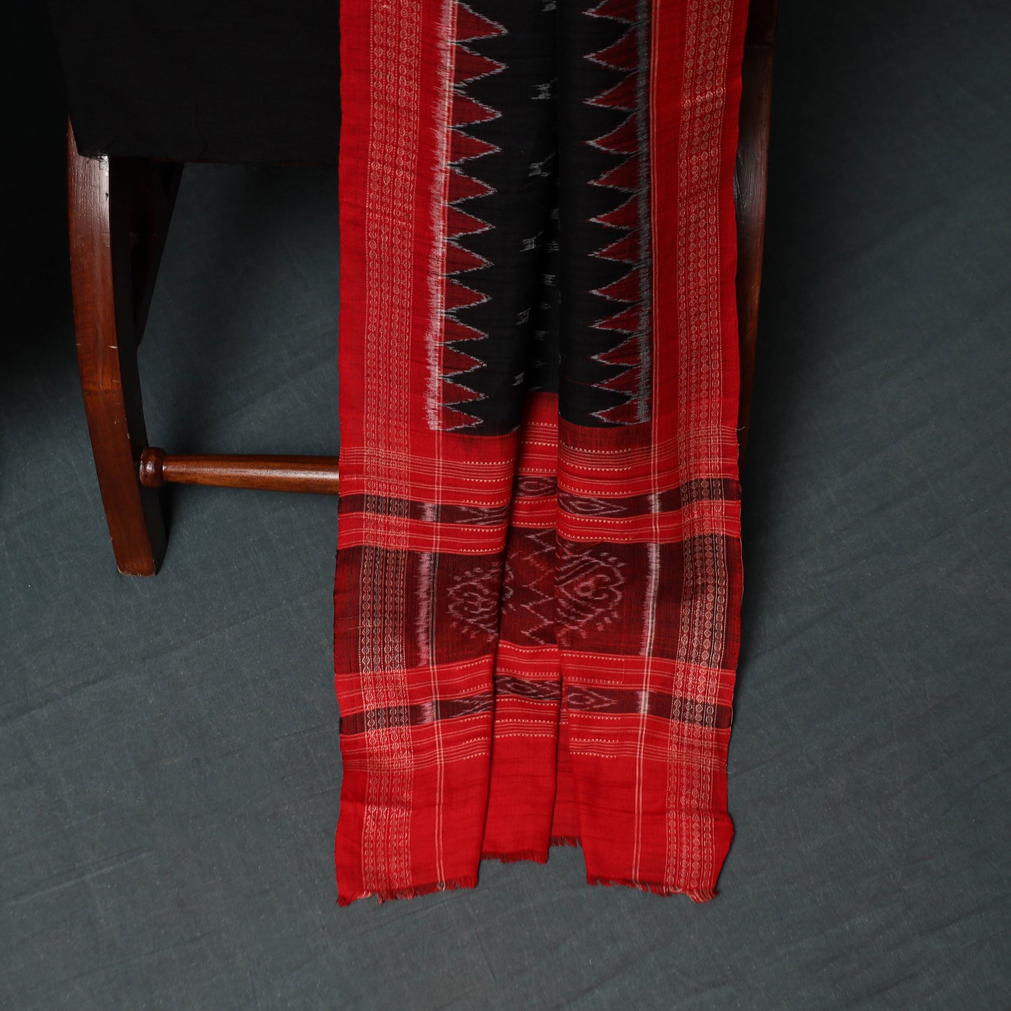 Sambalpuri Ikat Handloom Cotton 3pc Unstitched Dress Material Suit Set 03