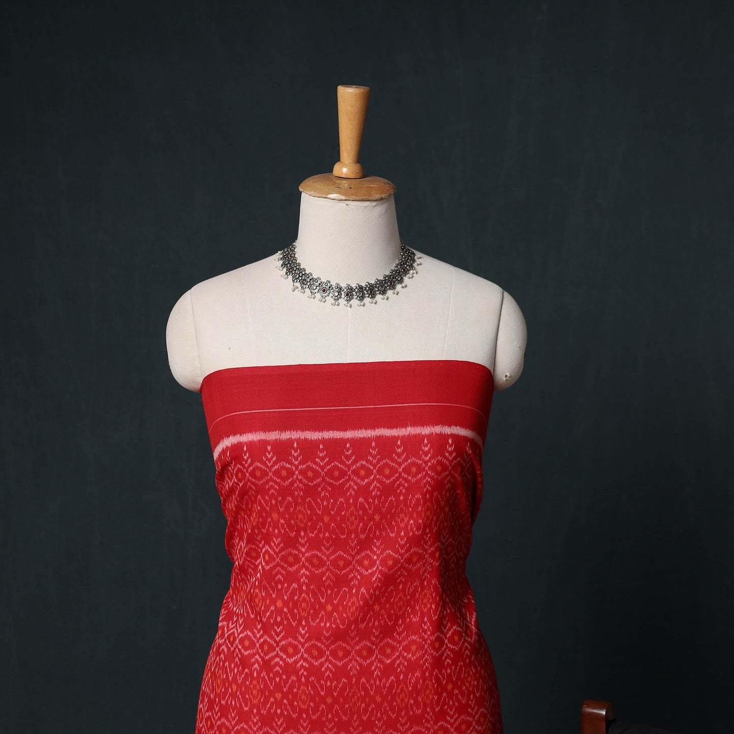 Sambalpuri Ikat Handloom Cotton 3pc Unstitched Dress Material Suit Set 04