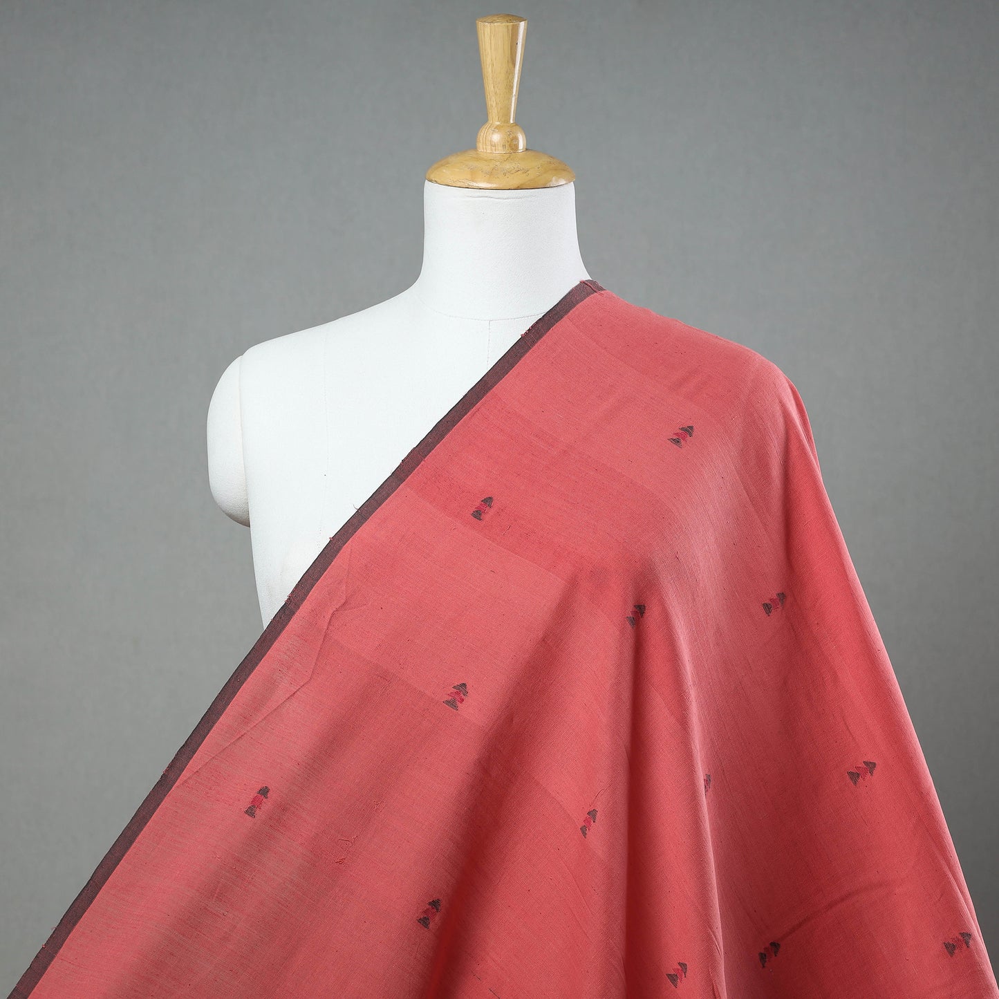 Pink - Srikakulam Jamdani Thread Buti Pure Handloom Cotton Fabric