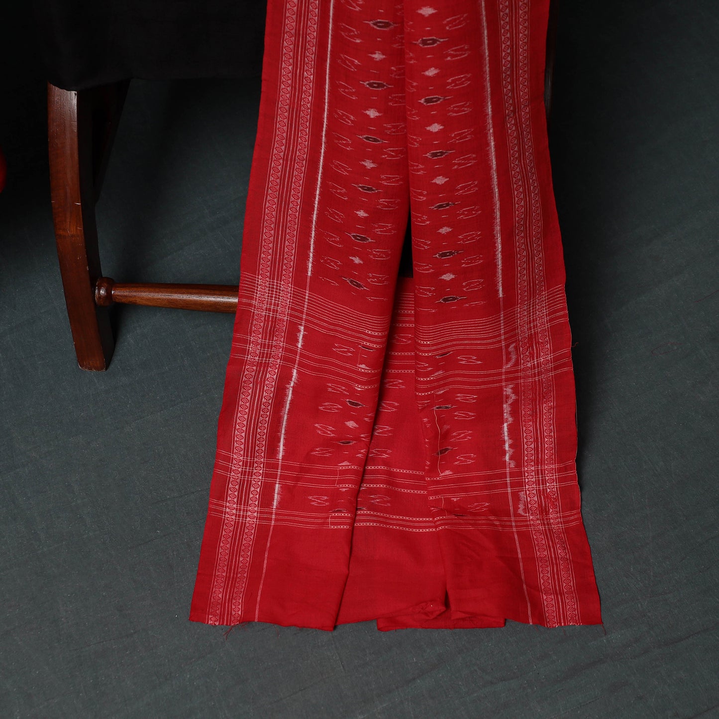 Sambalpuri Ikat Handloom Cotton 3pc Unstitched Dress Material Suit Set 04