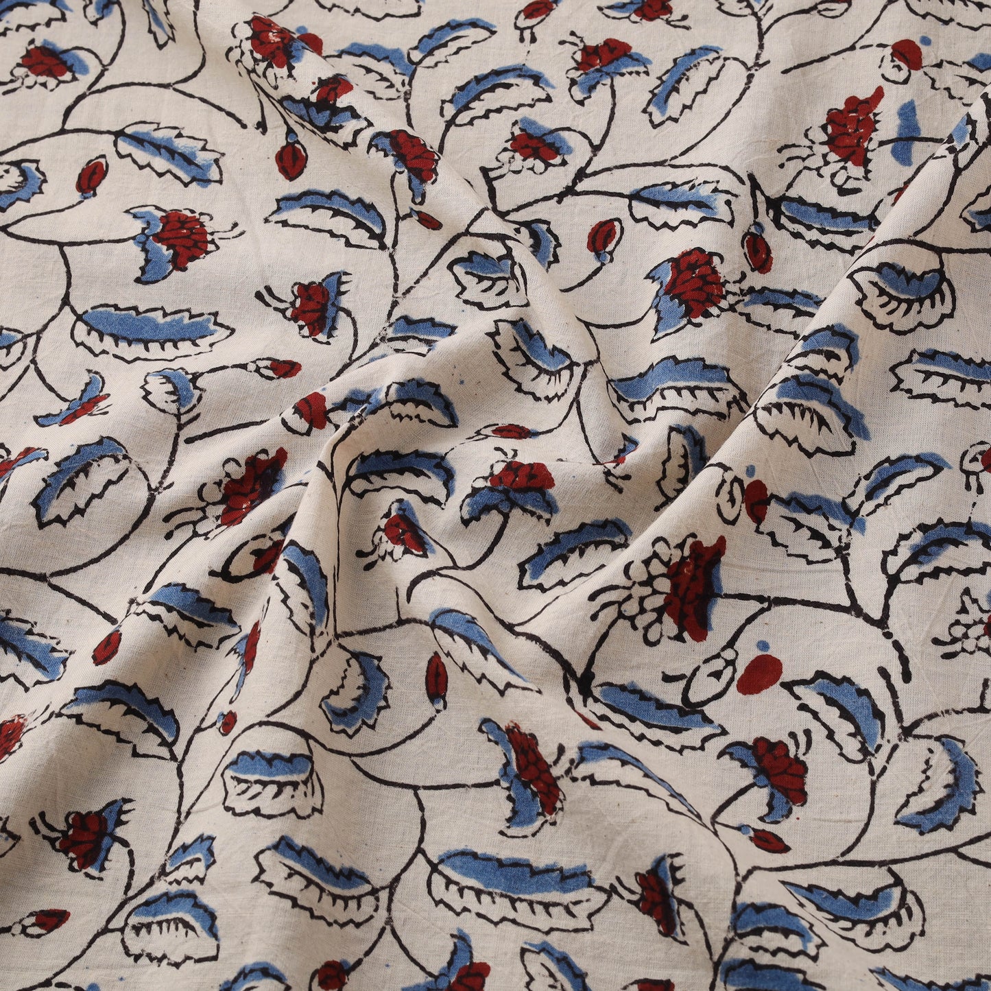 Ajrakh Hand Block Print Natural Dyed Cotton Fabric 21