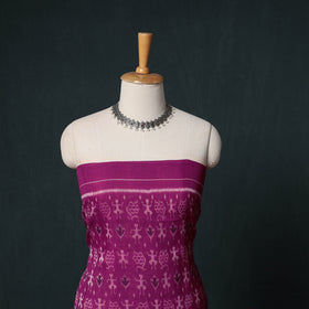 Sambalpuri Ikat Handloom Cotton 3pc Unstitched Dress Material Suit Set 05