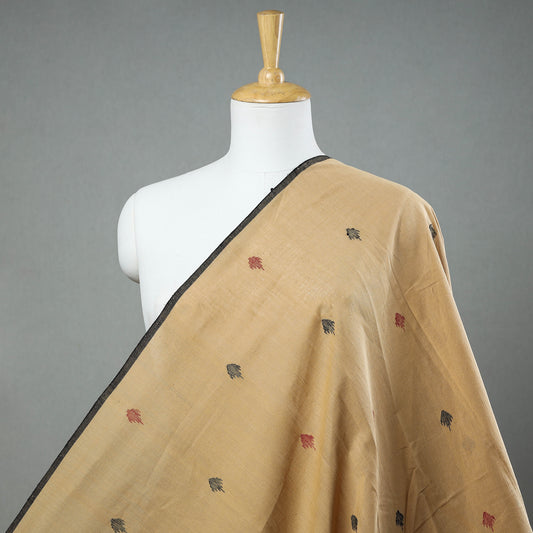 Brown - Srikakulam Jamdani Thread Buti Pure Handloom Cotton Fabric