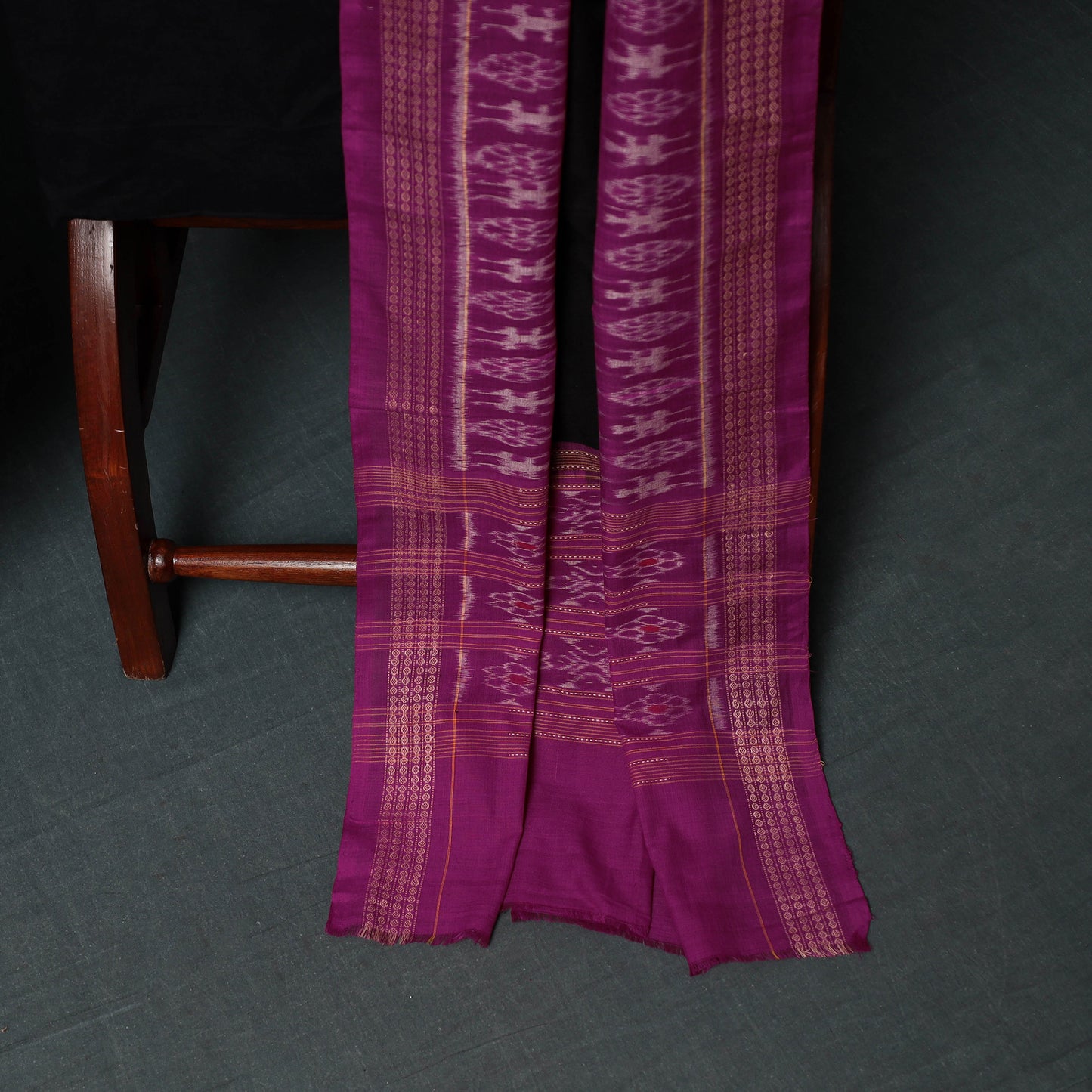 Sambalpuri Ikat Handloom Cotton 3pc Unstitched Dress Material Suit Set 05