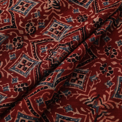 Ajrakh Hand Block Print Natural Dyed Cotton Fabric 24