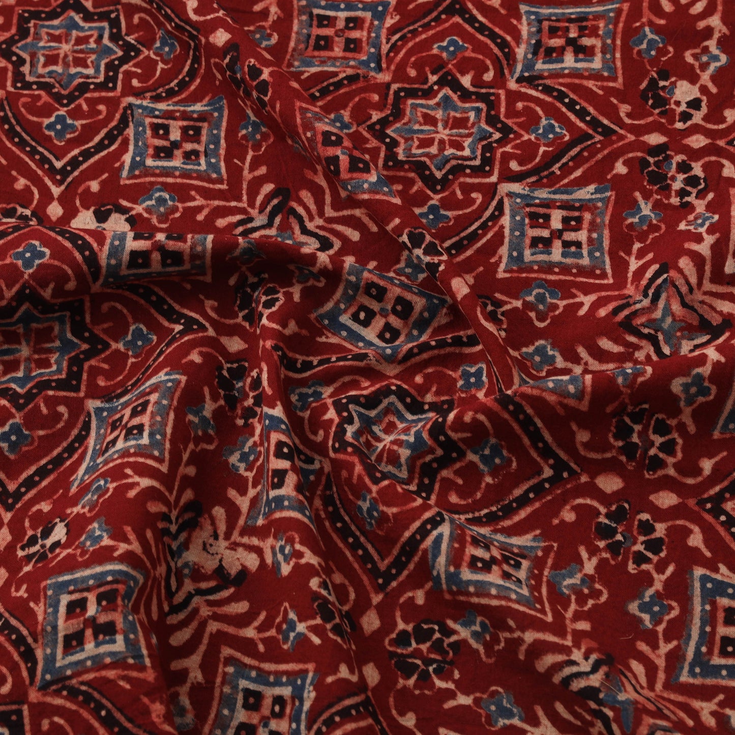 Ajrakh Hand Block Print Natural Dyed Cotton Fabric 24