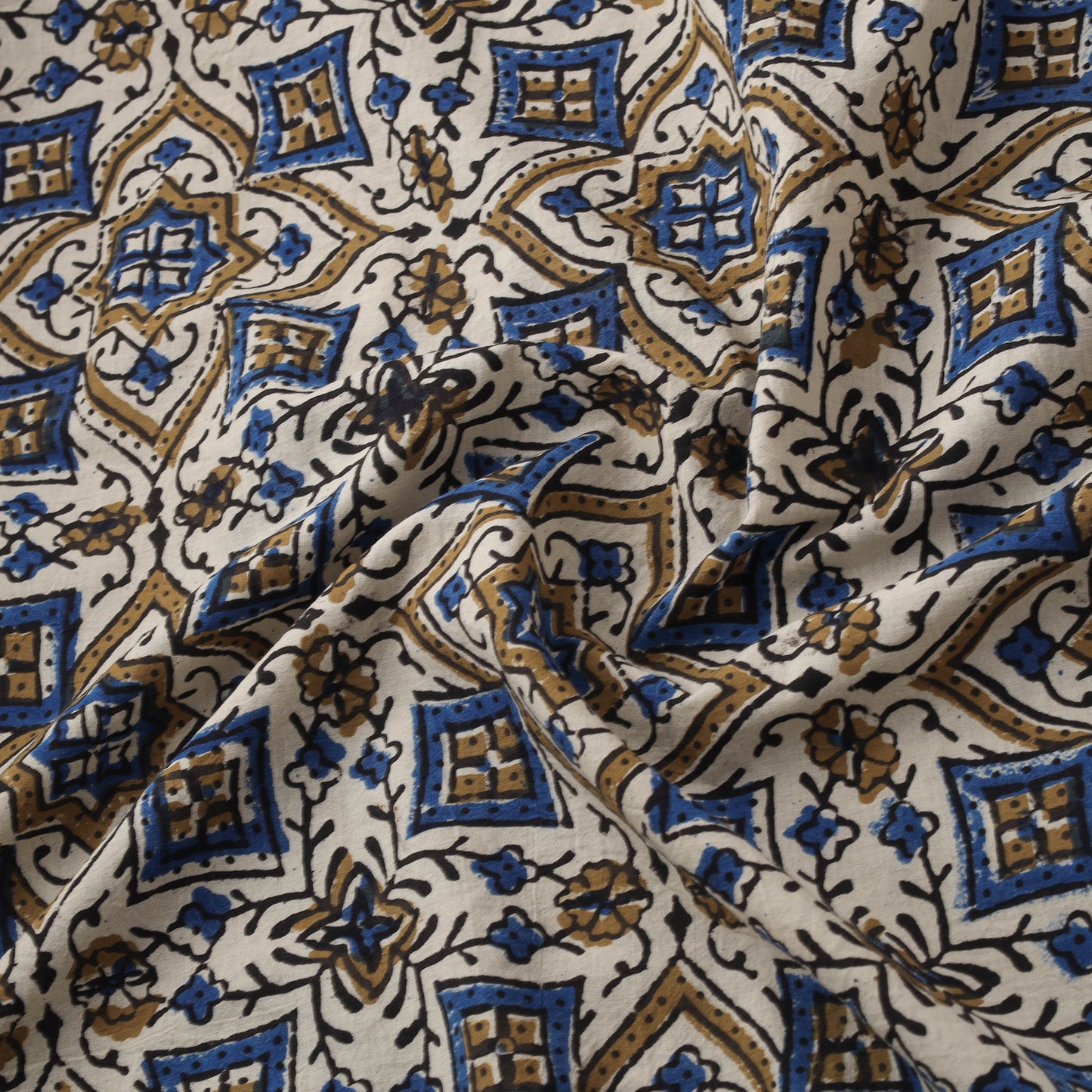 Ajrakh Hand Block Print Natural Dyed Cotton Fabric 27