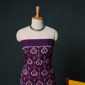 Sambalpuri Ikat Handloom Cotton 3pc Unstitched Dress Material Suit Set 08